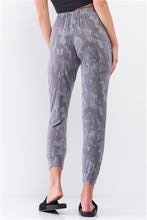 Grey Camo Print Loose Fit Track Pants