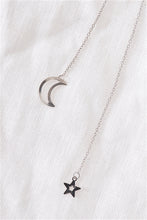 Silver Moon & Star Chain Necklace