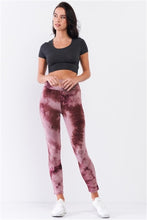 Comfy Plum Pink Tie-Dye Yoga Legging Pants