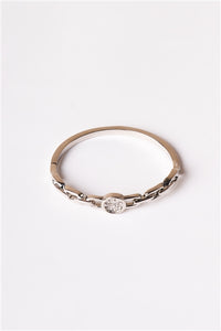 Silver Chain Bangle Clasp Bracelet