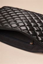 Black Quilted Rectangle Pouch Bag